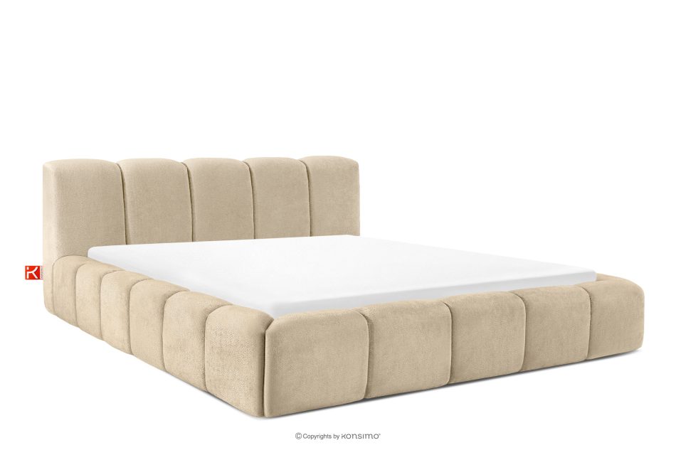 OLMIRA Polsterbett mit Bettkasten 200 cm beige beige - Foto 0