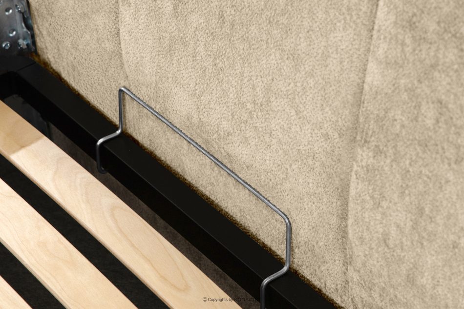 OLMIRA Polsterbett mit Bettkasten 200 cm beige beige - Foto 7