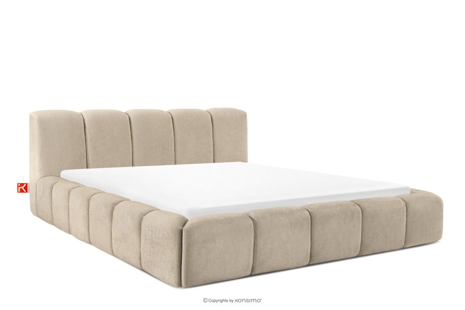 OLMIRA Polsterbett mit Bettkasten 200 cm graubeige graubeige - Foto 0