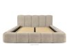 OLMIRA Polsterbett mit Bettkasten 200 cm graubeige graubeige - Foto 4