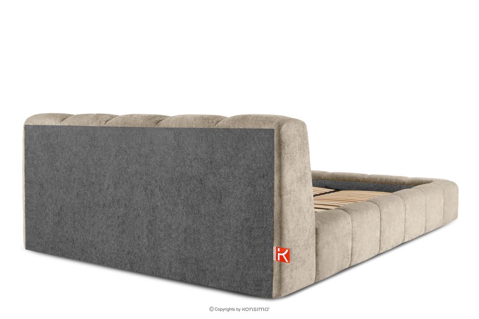 OLMIRA Polsterbett mit Bettkasten 200 cm graubeige graubeige - Foto 5
