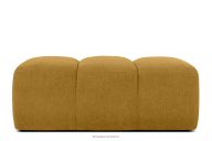 Gesteppter Retro Modern Sitzhocker in Honig