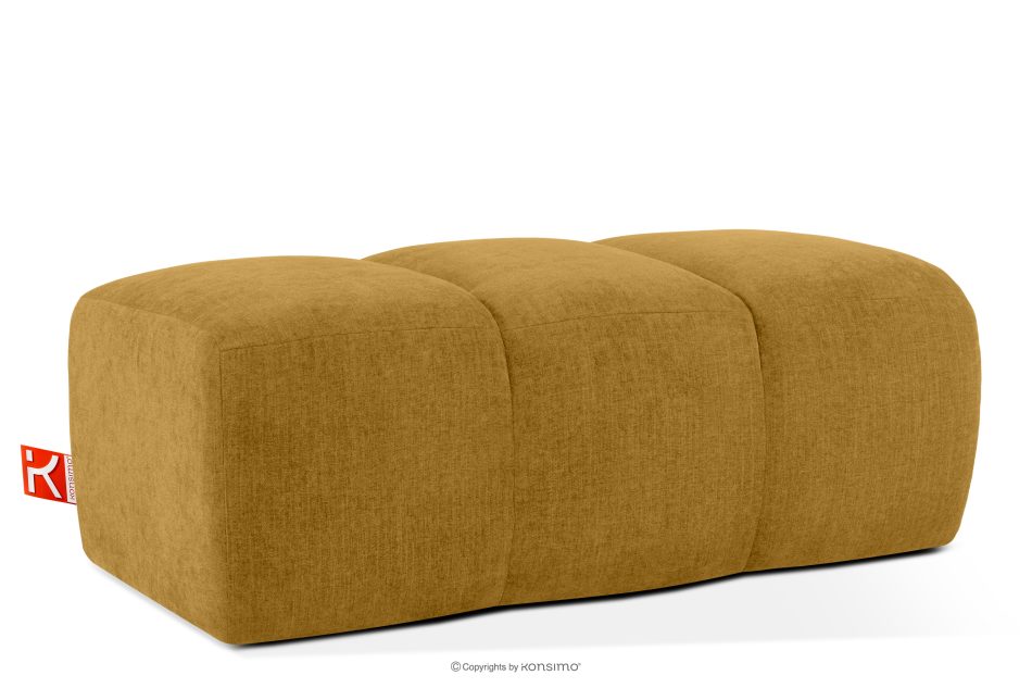 FLAVA Gesteppter Retro Modern Sitzhocker in Honig Honigfarben - Foto 2