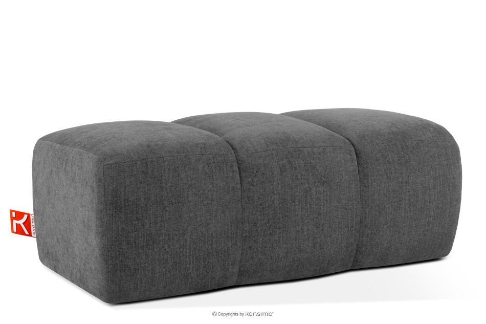 FLAVA Gesteppter Retro Modern Sitzhocker in Grau Grau - Foto 2