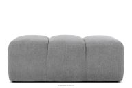 Gesteppter Retro Modern Sitzhocker in Hellgrau