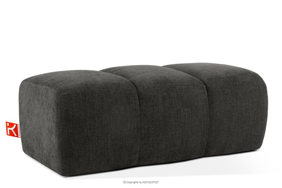 FLAVA Gesteppter Retro Modern Sitzhocker in Graphit Graphit - Foto 2