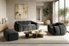 FLAVA Gesteppter Retro Modern Sitzhocker in Graphit Graphit - Foto 6