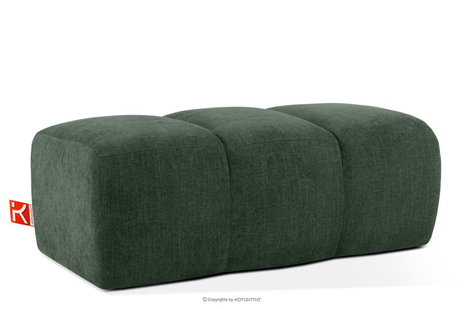 FLAVA Gesteppter Retro Modern Sitzhocker in Dunkelgrün Dunkelgrün - Foto 2