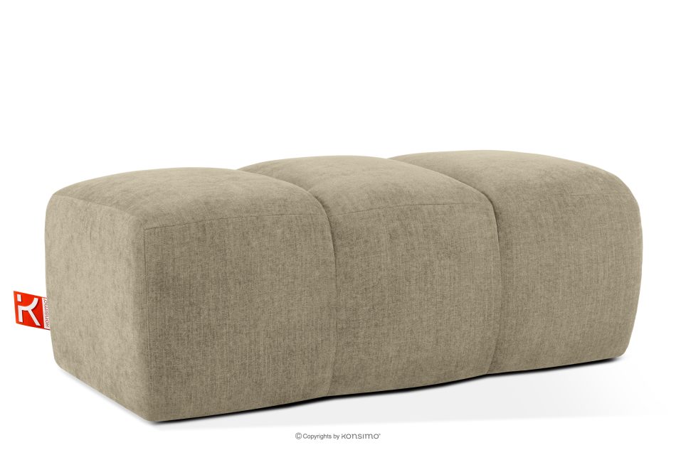 FLAVA Gesteppter Retro Modern Sitzhocker in Sand Sandfarben - Foto 2
