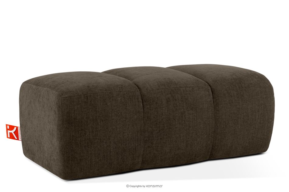 FLAVA Gesteppter Retro Modern Sitzhocker in Braun Braun - Foto 2