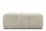 Gesteppter Retro Modern Sitzhocker in Ecru