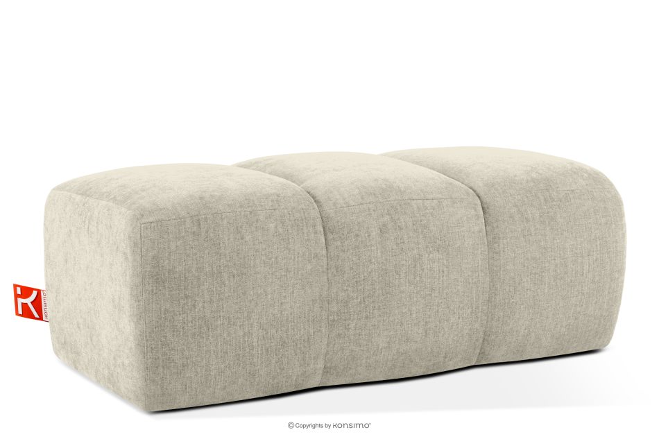 FLAVA Gesteppter Retro Modern Sitzhocker in Ecru Ecru - Foto 2