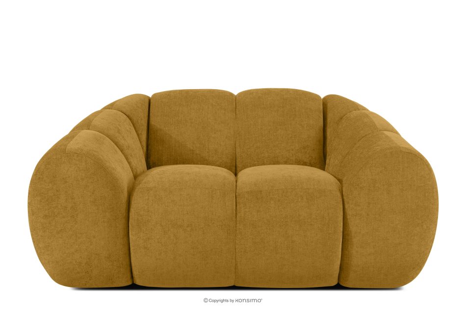 FLAVA Gesteppter Retro Modern Sessel in Honig Honigfarben - Foto 0