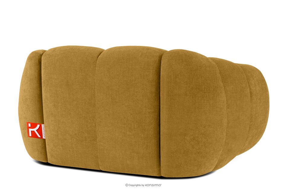 FLAVA Gesteppter Retro Modern Sessel in Honig Honigfarben - Foto 3