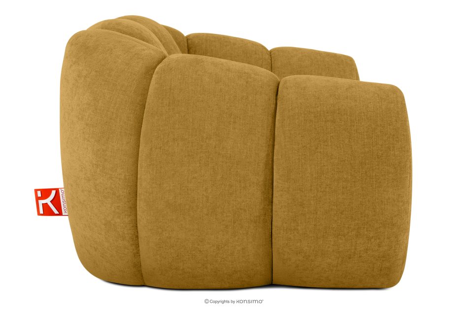 FLAVA Gesteppter Retro Modern Sessel in Honig Honigfarben - Foto 4