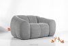 FLAVA Gesteppter Retro Modern Sessel in Hellgrau Hellgrau - Foto 10