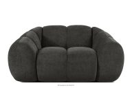 Gesteppter Retro Modern Sessel in Graphit