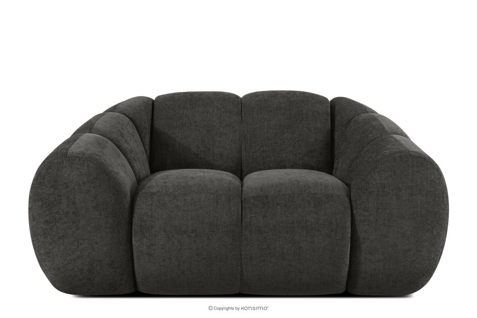 FLAVA Gesteppter Retro Modern Sessel in Graphit Graphit - Foto 0
