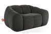 FLAVA Gesteppter Retro Modern Sessel in Graphit Graphit - Foto 3