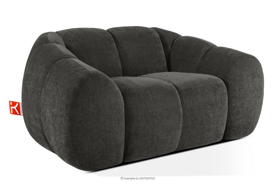 FLAVA Gesteppter Retro Modern Sessel in Graphit Graphit - Foto 2
