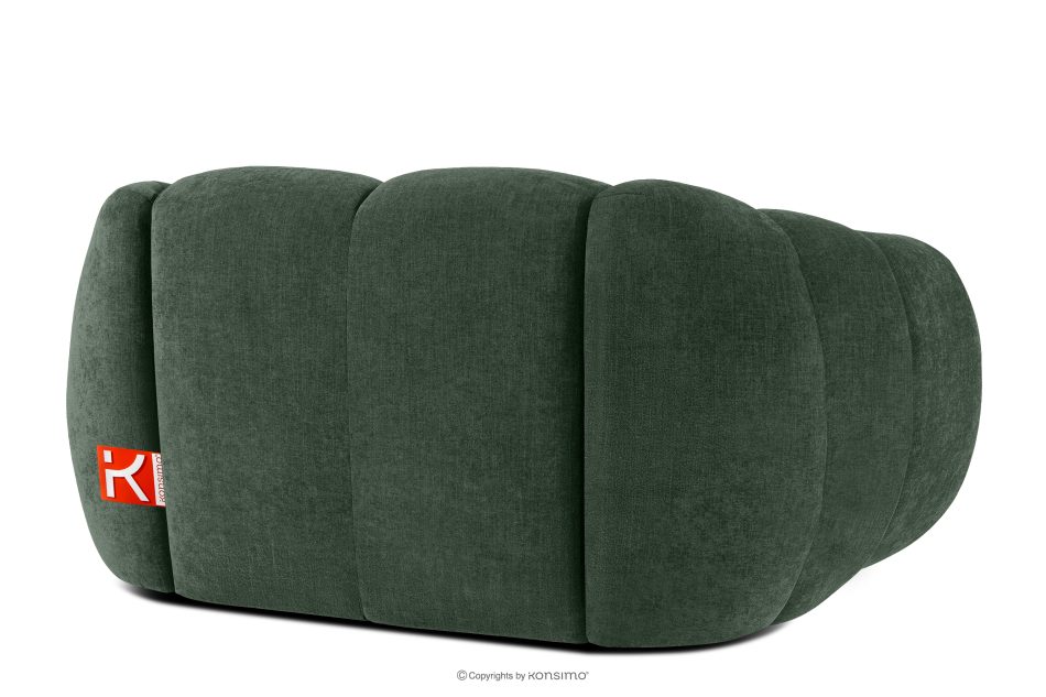 FLAVA Gesteppter Retro Modern Sessel in Dunkelgrün Dunkelgrün - Foto 3