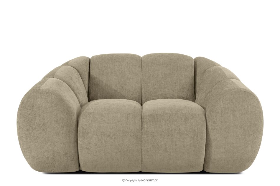 FLAVA Gesteppter Retro Modern Sessel in Sand Sandfarben - Foto 0