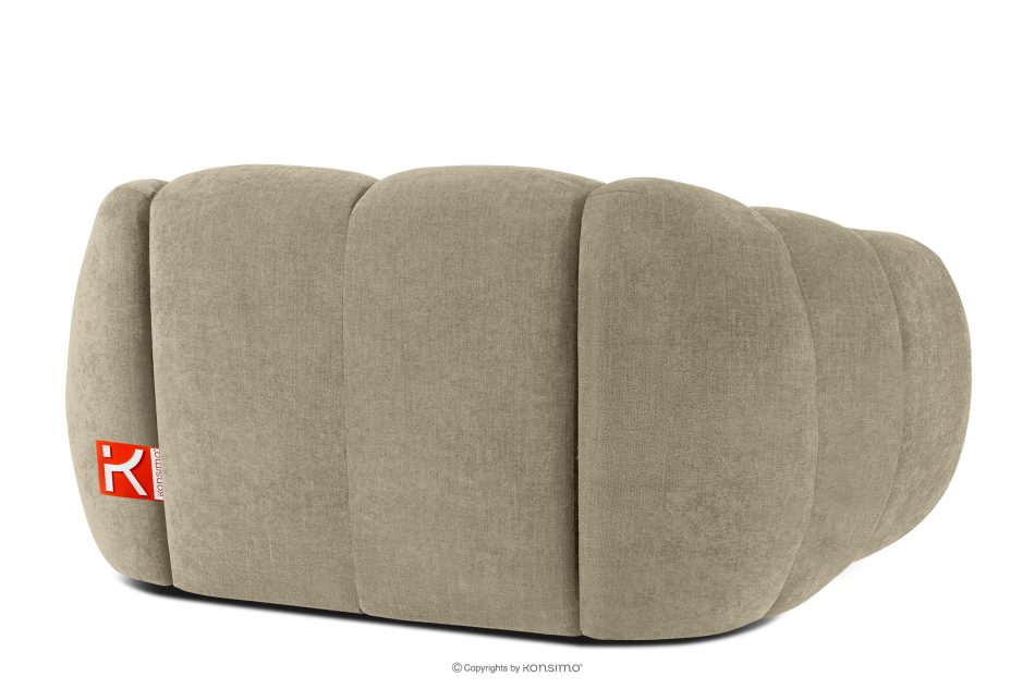 FLAVA Gesteppter Retro Modern Sessel in Sand Sandfarben - Foto 3