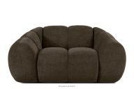 Gesteppter Retro Modern Sessel in Braun