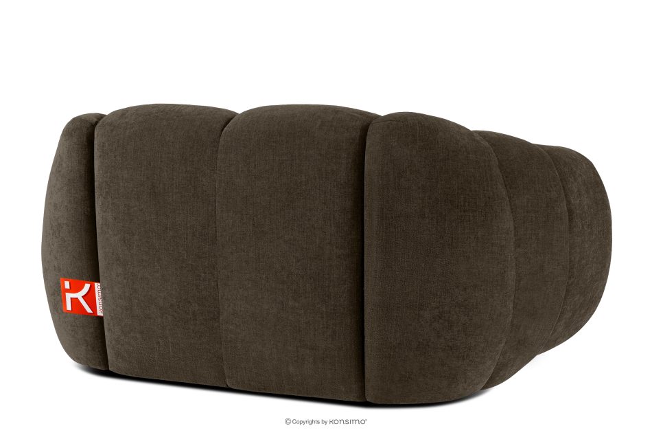 FLAVA Gesteppter Retro Modern Sessel in Braun Braun - Foto 3