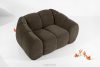 FLAVA Gesteppter Retro Modern Sessel in Braun Braun - Foto 2