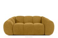 Gestepptes Retro Modern Zweisitzer Sofa in Honig