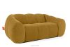 FLAVA Gestepptes Retro Modern Zweisitzer Sofa in Honig Honigfarben - Foto 3
