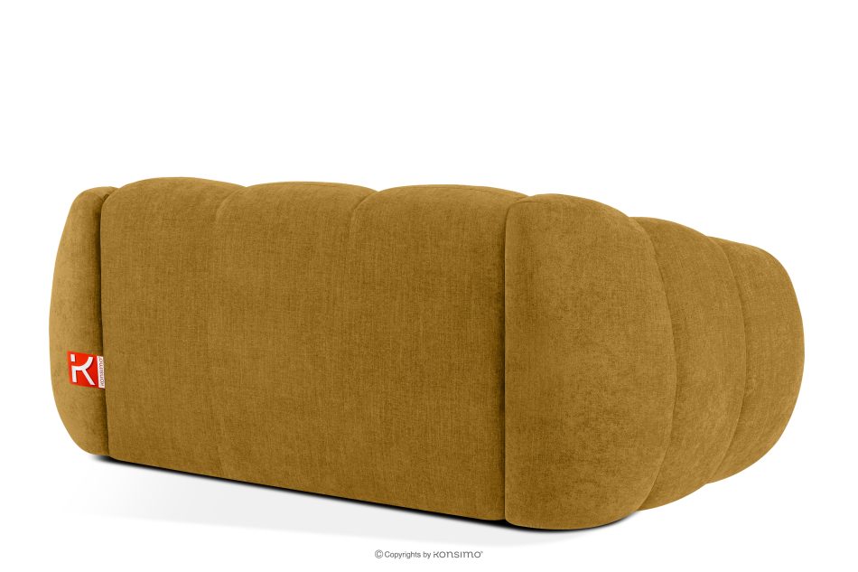 FLAVA Gestepptes Retro Modern Zweisitzer Sofa in Honig Honigfarben - Foto 3