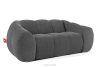FLAVA Gestepptes Retro Modern Zweisitzer Sofa in Grau Grau - Foto 3