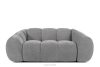 FLAVA Gestepptes Retro Modern Zweisitzer Sofa in Hellgrau Hellgrau - Foto 1