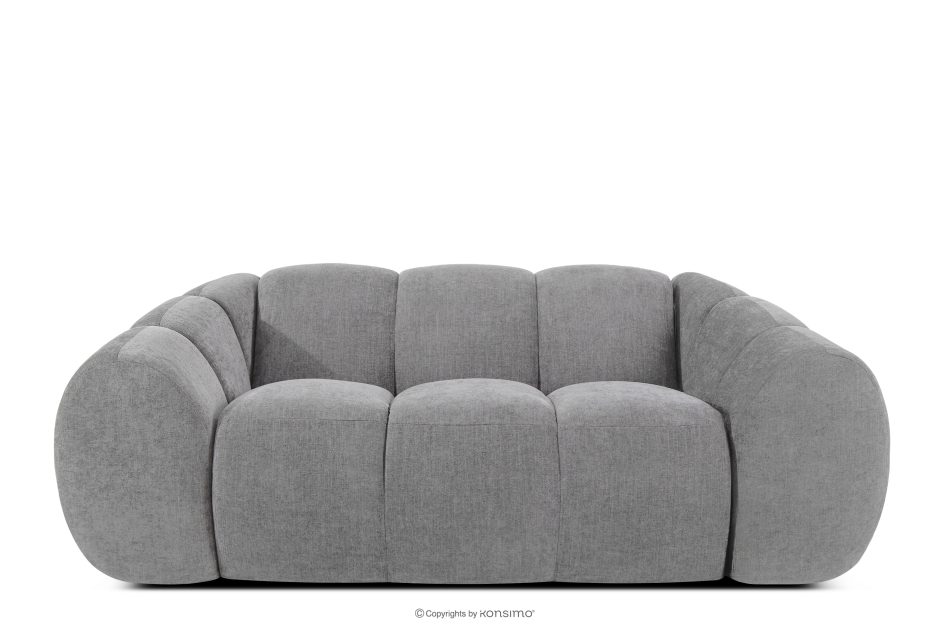 FLAVA Gestepptes Retro Modern Zweisitzer Sofa in Hellgrau Hellgrau - Foto 0