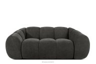 Gestepptes Retro Modern Zweisitzer Sofa in Graphit