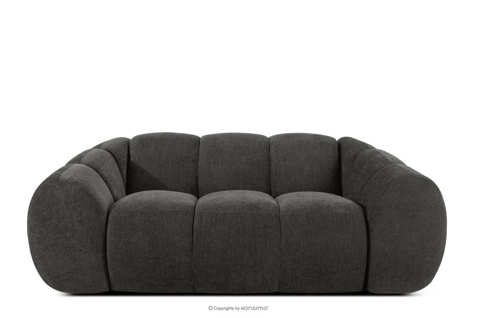 FLAVA Gestepptes Retro Modern Zweisitzer Sofa in Graphit Graphit - Foto 0