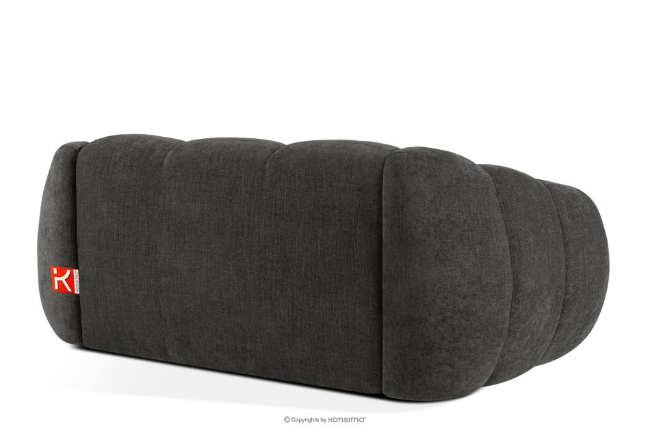 FLAVA Gestepptes Retro Modern Zweisitzer Sofa in Graphit Graphit - Foto 3