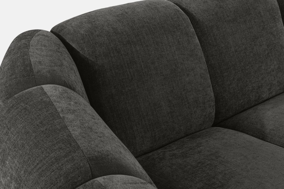 FLAVA Gestepptes Retro Modern Zweisitzer Sofa in Graphit Graphit - Foto 7