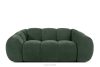 FLAVA Gestepptes Retro Modern Zweisitzer Sofa in Dunkelgrün Dunkelgrün - Foto 1