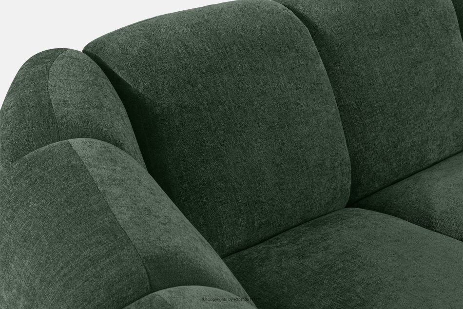 FLAVA Gestepptes Retro Modern Zweisitzer Sofa in Dunkelgrün Dunkelgrün - Foto 7