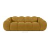 FLAVA Gestepptes Retro-Modern-Dreisitzer-Sofa in Honig Honigfarben - Foto 1
