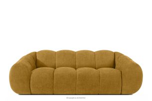FLAVA, https://konsimo.de/kollektion/flava/ Gestepptes Retro-Modern-Dreisitzer-Sofa in Honig Honigfarben - Foto