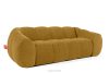 FLAVA Gestepptes Retro-Modern-Dreisitzer-Sofa in Honig Honigfarben - Foto 3