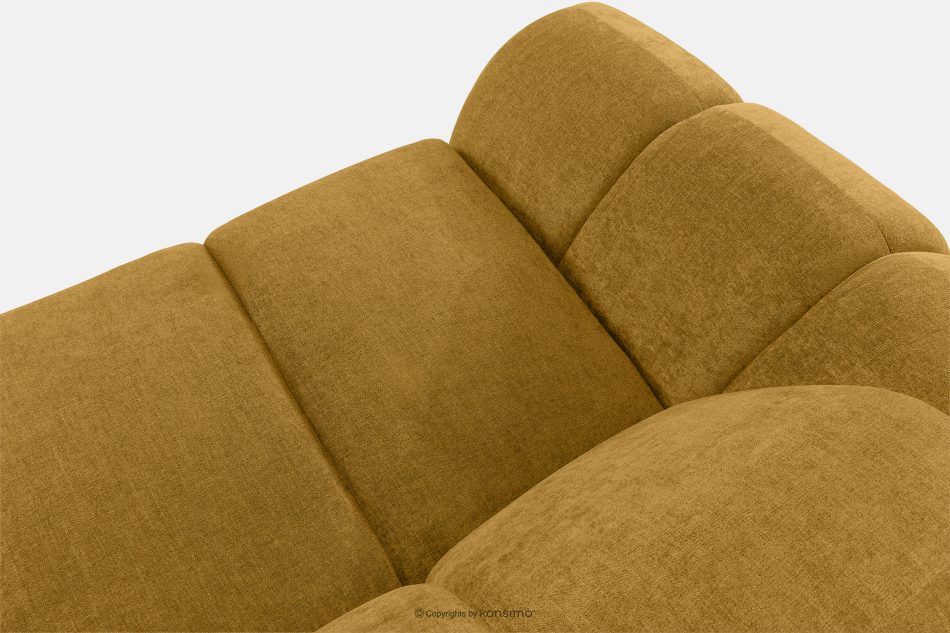 FLAVA Gestepptes Retro-Modern-Dreisitzer-Sofa in Honig Honigfarben - Foto 4