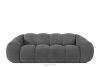 FLAVA Gestepptes Retro-Modern-Dreisitzer-Sofa in Grau Grau - Foto 1