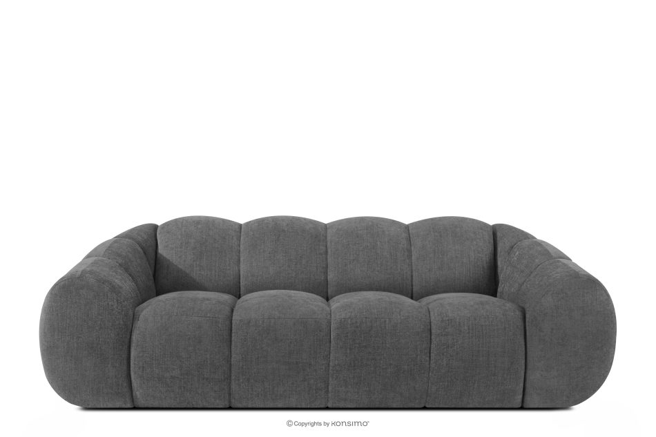 FLAVA Gestepptes Retro-Modern-Dreisitzer-Sofa in Grau Grau - Foto 0