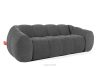 FLAVA Gestepptes Retro-Modern-Dreisitzer-Sofa in Grau Grau - Foto 3