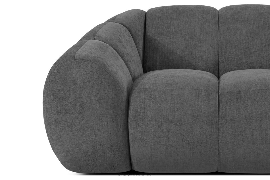 FLAVA Gestepptes Retro-Modern-Dreisitzer-Sofa in Grau Grau - Foto 5